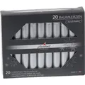 Produktbild: Baumkerzen Edelglanz Silber 95 x Ø 13 mm, 20 Stück - Silber