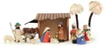 Produktbild: Weihnachtskrippe mit Stall farbig Erzgebirge