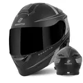 Produktbild: Bogotto H271 Taog Bluetooth Klapphelm, schwarz matt/grau, 2XL