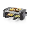 Produktbild: Princess Raclette-Grill für bis zu 4 Personen – mit Naturstein-Grillplatte und einstellbarem Thermostat, 600 Watt, inkl. antihaftbeschichteten Raclette-Pfännchen, leicht zu reinigen