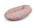 Produktbild: HOBEA-Germany Stillkissen Lagerungskissen Schwangerschaftskissen Waldbewohner cappuccino, BIO-Baumwolle - XXL 190cm - Babynest mit Holzknopf - komplett waschbar