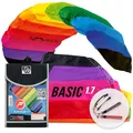 Produktbild: Wolkenstürmer® Paraflex Basic 2-Leiner Lenkmatte 1.7 (Rainbow) - Kite Drachen mit Flugschlaufen & Polyesterleinen - Flugdrachen für Kinder ab 8 Jahren
