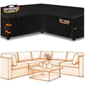 Produktbild: Enzeno Gartenmöbel Abdeckung L-Form 215x215cm Wasserdicht 420D Oxford Ecksofa