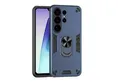Produktbild: Wigento Handyhülle Für Samsung Galaxy S26 Ultra 5G Armor Magnet Ring Halter Hülle Blau, Stoßfeste Hülle mit 360-Grad-Ringhalter