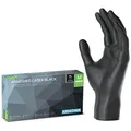 Produktbild: Arnomed Einmalhandschuhe Latex Black, 100 Stück, Latex, schwarz, chemikalienbeständig, lebensmittelecht, Gr. M