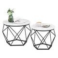 Produktbild: VASAGLE Couchtisch rund, 2er Set, abnehmbare Tischplatte