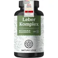 Produktbild: NATURE LOVE® Leber Komplex - 120 Kapseln - mit Mariendistel, Cholin, Artischockenextrakt, Curcuma & Zink - Hochdosiert, vegan, laborgeprüft und in Deutschland produziert