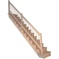 Produktbild: Treppe Lindos Eiche Gerade 80 cm Setzstufen Holz-Design-Geländer FSC®