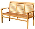 Produktbild: ASS ALEOS. Teak Design Gartenbank 150cm Parkbank Sitzbank 3-Sitzer Bank Gartenmöbel Holz sehr robust