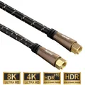 Produktbild: Hama 5m Sat-Kabel 120dB 8K 4K HD TV Antennen-Kabel F-Stecker Koaxial Koax-Kabel