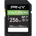 Produktbild: PNY 256GB EliteX-PRO60 Klasse 10 U3 V60 UHS-II SDXC Flash-Speicherkarte, EliteX-PRO 60, P-SD256V60280EXP6-GE
