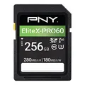 Produktbild: PNY 256GB EliteX-PRO60 Klasse 10 U3 V60 UHS-II SDXC Flash-Speicherkarte, EliteX-PRO 60, P-SD256V60280EXP6-GE