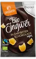 Produktbild: Landgarten Bio Ingwer in Zartbitter-Schokolade – 10x 70g | 100% Fairtrade – kandierte Ingwerstücke umhüllt von feinherber Zartbitterschokolade 62% Kakao – scharf-aromatischer Premium-Snack