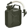 Produktbild: BW® Kraftstoffkanister Metall Benzinkanister 5 Liter mit Ausgießer - Bronzegrün - RAL 6031-F9 - TÜV-geprüft und UN-Zulassung - Made in Europe