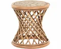 Produktbild: Krines Home Fußhocker Rattan Hocker Sitzhocker Rattanhocker Blumenhocker Schemel Badhocker, geflochten