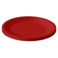 Produktbild: Engelland - 4er Set Kunststoff-Teller, Rot, Ø 23,5 cm, flach, bruchfest, wiederverwendbar, Mehrweg, Plastikteller, mikrowellen- & spülmaschinenfest, BPA-frei, Camping, Picknick, Party