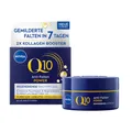 Produktbild: Beiersdorf AG NIVEA Q10 Anti-Falten Power Nachtcreme, mit Kreatin, Intensive Feuchtigkeitscreme mit Hyaluronsäure zur Regeneration der Haut, 50 ml - Dose 81289