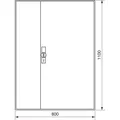 Produktbild: Hager ZB33S Zählerschrank universZ 1100x800x205mm IP44