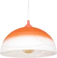 Produktbild: Küchenlampe Glas Weiß Orange Retro Design Pendelleuchte Esstisch