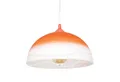 Produktbild: Licht-Erlebnisse Pendelleuchte ADANIA, ohne Leuchtmittel, Hängeleuchte Esstisch Orange Weiß Retro Hängelampe