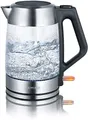 Produktbild: SEVERIN Glas-Wasserkocher, 1,7 L, ca. 2.200 W, WK 3475, Edelstahl/Schwarz