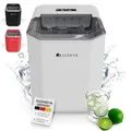 Produktbild: Juskys Eiswürfelmaschine klein mit Eiswürfelbehälter für Eiswürfel (Weiß - 6-13 min - 12 kg/Tag) Ice Cube Maker, Eiswürfelbereiter IceOracle