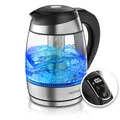 Produktbild: Arendo Wasserkocher 1,8L mit Glaskörper und Teesieb Display 360°