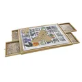 Produktbild: Haushalt International Puzzletisch 1000 bis 1500 Teile Puzzel Tisch 90x67cm Puzzel Board 4 Schubladen, Braun, XL