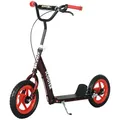 Produktbild: AIYAPLAY Kinderroller Scooter Tretroller mit verstellbarem Lenker, großen Rädern, Handbremse, Kickscooter, 11,8 Zoll Cityroller für 6-12 Jahren Jungen und Mädchen Stahl Rot
