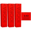 Produktbild: Schwarzkopf Igora Royal 3 x 60 ml 6-63 dunkelblond schoko matt Haarfarbe Cremefa