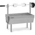 Produktbild: Klarstein 2-in-1 Rotisserie Grill mit Motor, Mini-Grill mit Drehspieß, Elektrischer Spießgrill für Hähnchen & Spanferkel, Grill mit Motor, Spie... - Silber