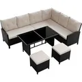 Produktbild: Juskys Gartenlounge Manacor (Creme)