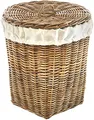 Produktbild: Kobolo Wäschebehälter KUBU, 48x53 cm, grau, Rattan, stilvoller Wäschesammler, Wäschetonne für Schlafzimmer, Kinderzimmer oder Flur, natürlich & nachhaltig