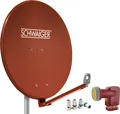Produktbild: Satellitenanlage Set Ziegelrot Aluminium 88 cm
