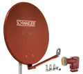 Produktbild: Schwaiger 714616 SAT-Antenne (88 cm, Aluminium, Quad LNB, ziegelrot)