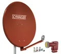 Produktbild: Schwaiger SAT Anlage Aluminium 88cm Set Quad LNB ASTRA HD tauglich ziegelrot