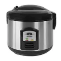 Produktbild: Mesko MS6411 Reiskocher Dampfgarer 1,5 Liter, Rice Cooker, Warmhaltefunktion, Abschaltautomatik, Gekochten Reis, Sushi, bis 8-10 Personen, Antihaft, Edelstahl, 1000W