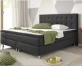 Produktbild: Boxspringbett 180x200 Anthrazit Bett Komfortbett Hotelbett Stoff Bett Bern 31743