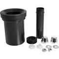 Produktbild: WC-Anschlussgarnitur mit Abflussrohr 110 mm und weißen Kappen