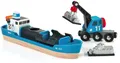 Produktbild: Ravensburger Spiel BRIO World - Containerschiff mit Kranwagen