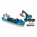 Produktbild: BRIO Containerschiff mit Kranwagen 4-tlg. Holzeisenbahn Eisenbahn Holz Spielzeug