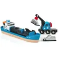 Produktbild: Brio 33534 - Containerschiff mit Kranwagen, Holzeisenbahn, Spielzeug, NEU