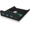 Produktbild: ICY BOX IB-HUB1418-i3 Frontpanel mit USB 3.0 Type-A und Type-C Hub