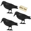 Produktbild: 3x Taubenabwehr Vogelabwehr Krähe Raben Attrappe Taubenschreck Vogelschreck Vogelabwehr Vogelscheuche Tauben vertreiben Set