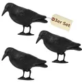 Produktbild: 3er Set Taubenabwehr Vogelabwehr Krähe Raben Attrappe Taubenschreck Vogelschreck Vogelabwehr Vogelscheuche Tauben vertreiben Set