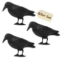 Produktbild: GarPet Vogel-Schreck 3er Set Taubenabwehr Vogelabwehr Krähe Raben Attrappe Tauben Vogel