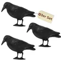 Produktbild: 3x Taubenabwehr Vogelabwehr Krähe Raben Attrappe Tauben Vogel Schreck Scheuche