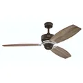 Produktbild: Deckenventilator mit Zugschalter Decken Lüfter ohne Licht Welford Bronze 137 cm