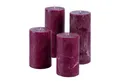 Produktbild: Mirabeau Stumpenkerze Kerze 4er Set Berekua lila (4er Set, 4er Set), none