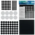 Produktbild: Filzgleiter Selbstklebend 125 Pcs 3mm Dicke Filz Selbstklebend + 5mm Dicke Po...